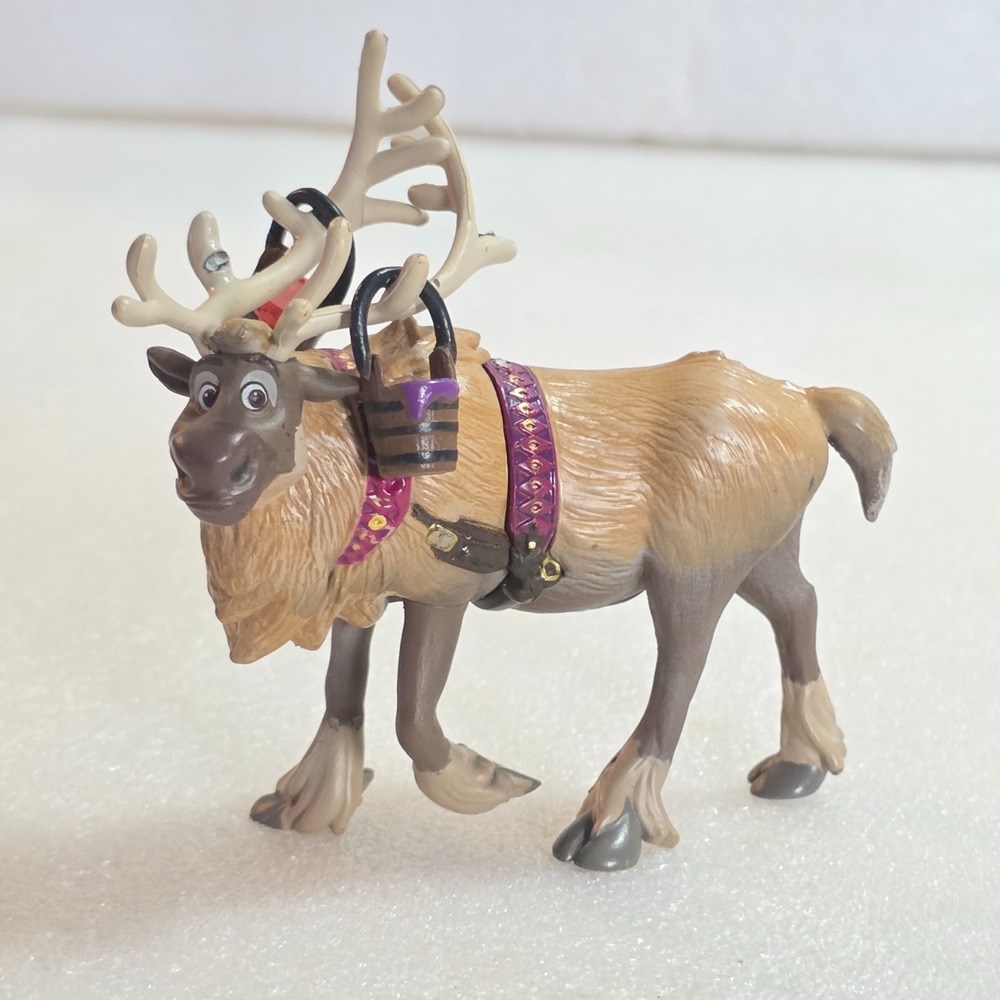 Disney Frozen SVEN Reindeer Paint Buckets PVC Figure Toy Cake Topper 4"